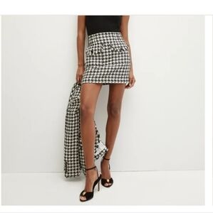 Veronica Beard Adriel Brown Black Houndstooth Mini Size 0